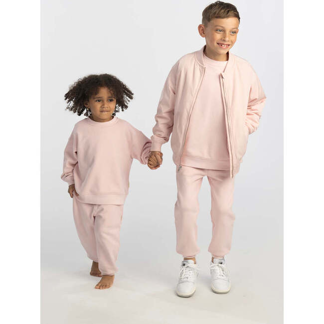 Relaxed Cotton Sweatshirt, Pink - Sweatshirts - 4