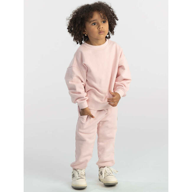 Relaxed Cotton Sweatpant, Rose - Sweatpants - 3