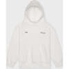 Relaxed Cotton Hoodie With Print, Off White - Sweatshirts - 1 - thumbnail