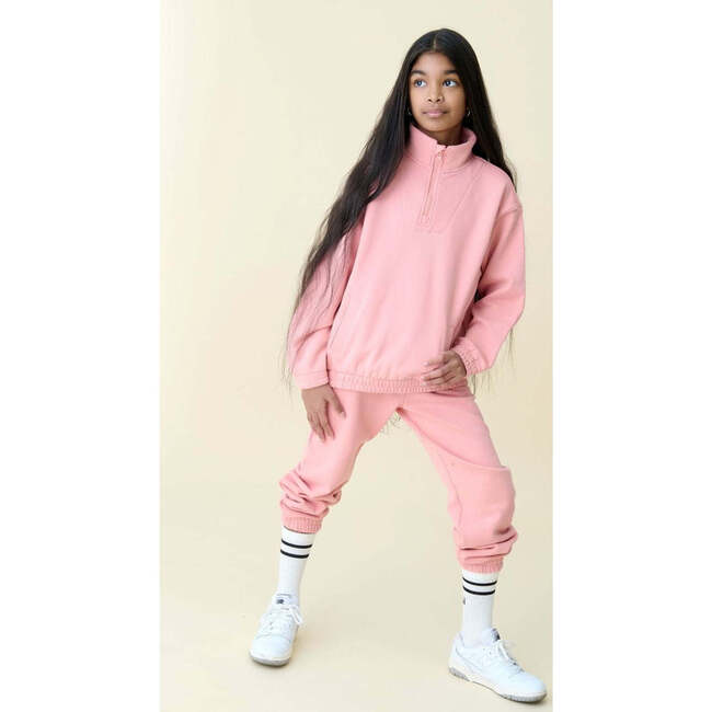 Relaxed Cotton Straight Leg Sweatpant, Heavenly Pink - Sweatpants - 2