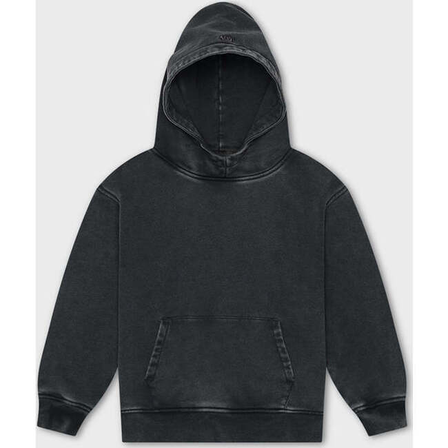 Relaxed Cotton Hoodie, Washed Grey