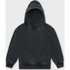 Relaxed Cotton Hoodie, Washed Grey - Sweatshirts - 1 - thumbnail