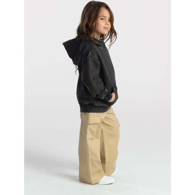 Relaxed Cotton Hoodie, Washed Grey - Sweatshirts - 2