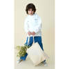 Relaxed Cotton Hoodie With Print, Off White - Sweatshirts - 3