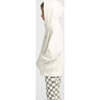 Relaxed Cotton Hoodie With Print, Off White - Sweatshirts - 6