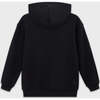 Relaxed Cotton Hoodie, Black - Sweatshirts - 4