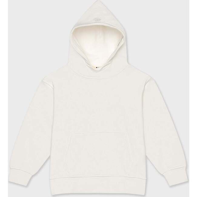Relaxed Cotton Hoodie, Off White - Sweatshirts - 4