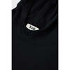 Relaxed Cotton Hoodie, Black - Sweatshirts - 5