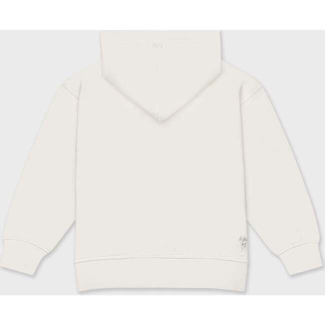 Relaxed Cotton Hoodie, Off White - Sweatshirts - 5