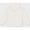 Relaxed Cotton Hoodie, Off White - Sweatshirts - 5