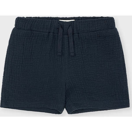 Organic Cotton Waffle Short, Black