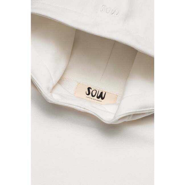 Relaxed Cotton Hoodie, Off White - Sweatshirts - 6