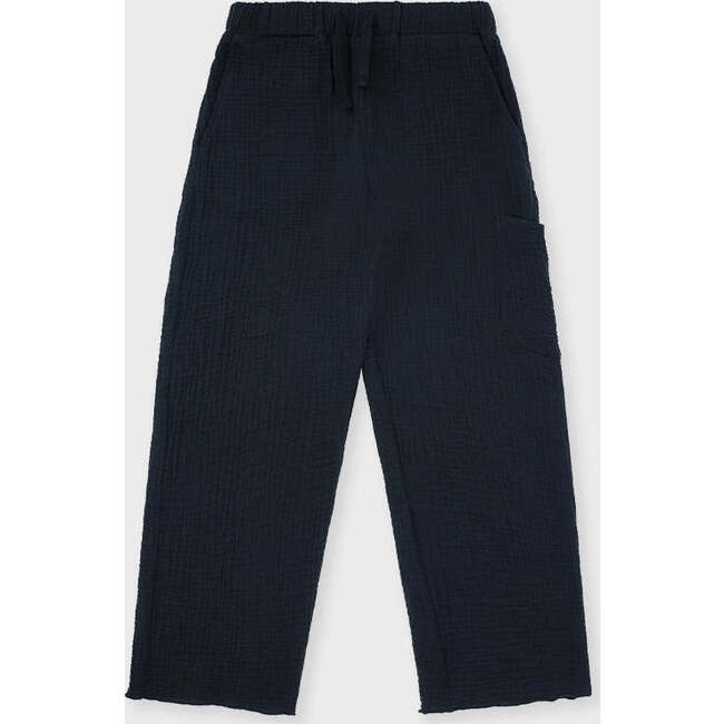 Organic Cotton Waffle Pant, Black