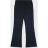 Organic Cotton Slim Flare Ribbed Pant, Black - Pants - 1 - thumbnail