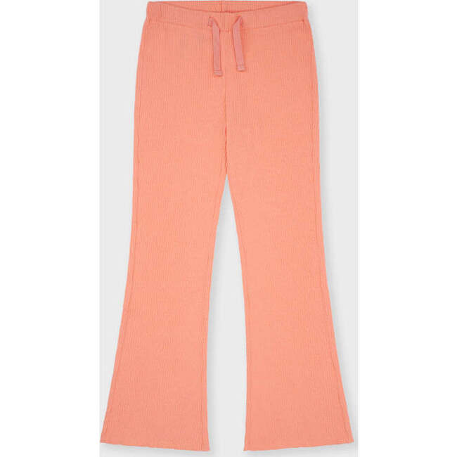 Organic Cotton Slim Flare Ribbed Pant, Desert Flower