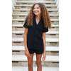 Organic Cotton Waffle Short, Black - Shorts - 3