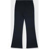 Organic Cotton Slim Flare Ribbed Pant, Black - Pants - 4