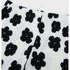 Organic Cotton Ribbed Short, Off White with Flower Print - Shorts - 3