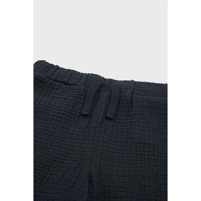 Organic Cotton Waffle Pant, Black - Pants - 6