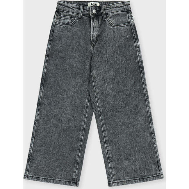 Wide Leg Jean, Grey Acid Denim