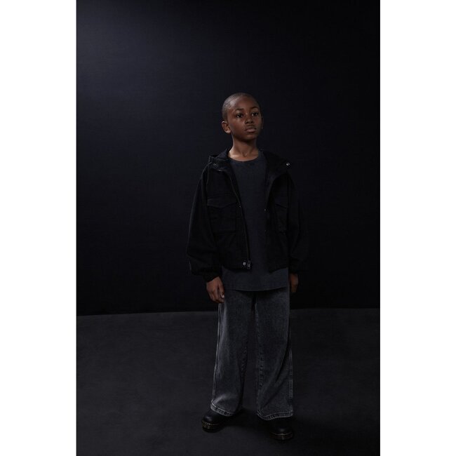 Wide Leg Jean, Grey Acid Denim - Jeans - 4