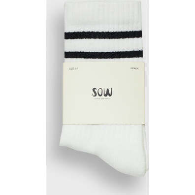 Two-Pack Of Striped Crew Socks, Black - Socks - 3