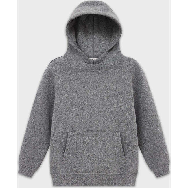 Relaxed Organic Fleece Hoodie, Heather Grey