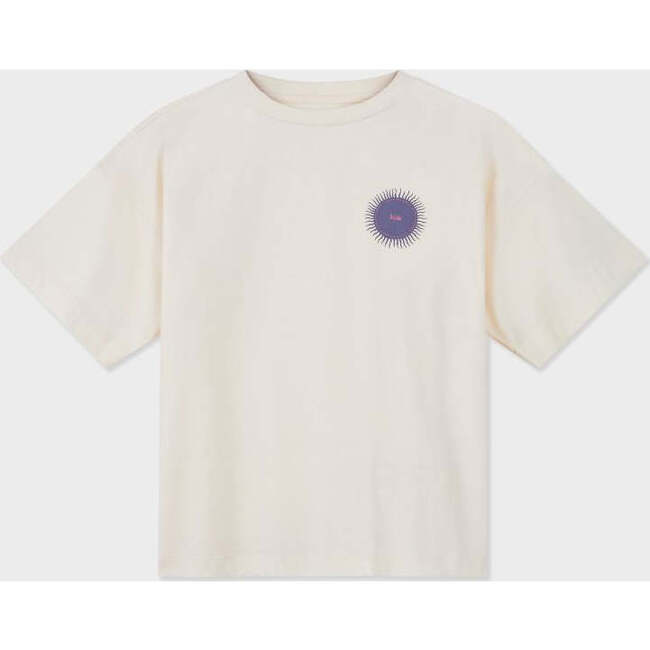Relaxed Organic Cotton T-Shirt With SOW Sun Print, Natural