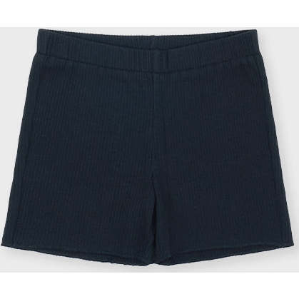Organic Cotton Ribbed Short, Black