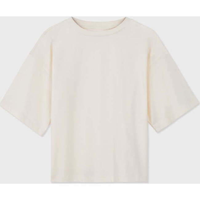Relaxed Organic Cotton Trumpet Sleeve T-Shirt, Natural
