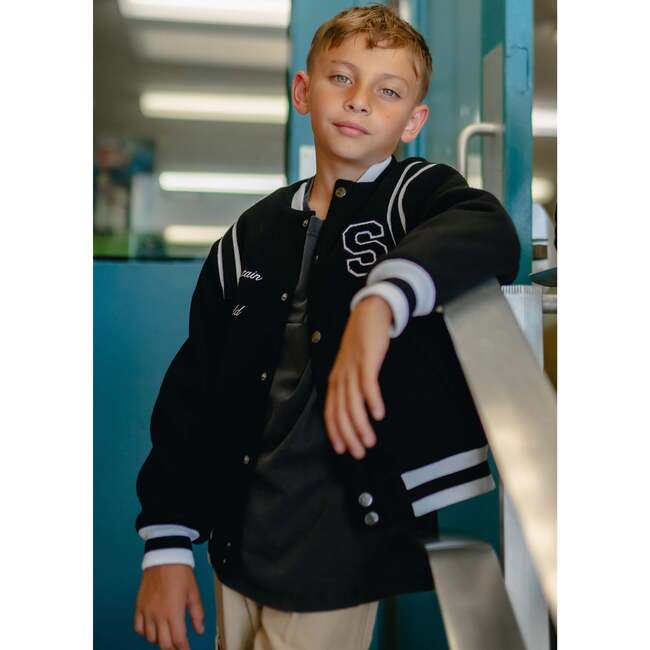 Varsity Jacket, Black - Jackets - 2