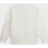 Relaxed Organic Fleece Sweatshirt With SOW print, Off White - Sweatshirts - 4
