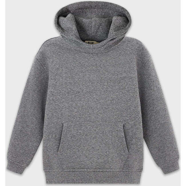 Relaxed Organic Fleece Hoodie, Heather Grey - Sweatshirts - 4