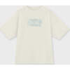 Relaxed Organic Cotton T-Shirt With SOW Print, Off White - T-Shirts - 1 - thumbnail