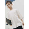 Relaxed Organic Cotton Trumpet Sleeve T-Shirt, Natural - T-Shirts - 2