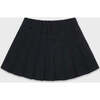 Organic Cotton Pleated Skirt, Black - Skirts - 1 - thumbnail