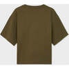Relaxed Organic Cotton Trumpet Sleeve T-Shirt, Military Olive - T-Shirts - 5
