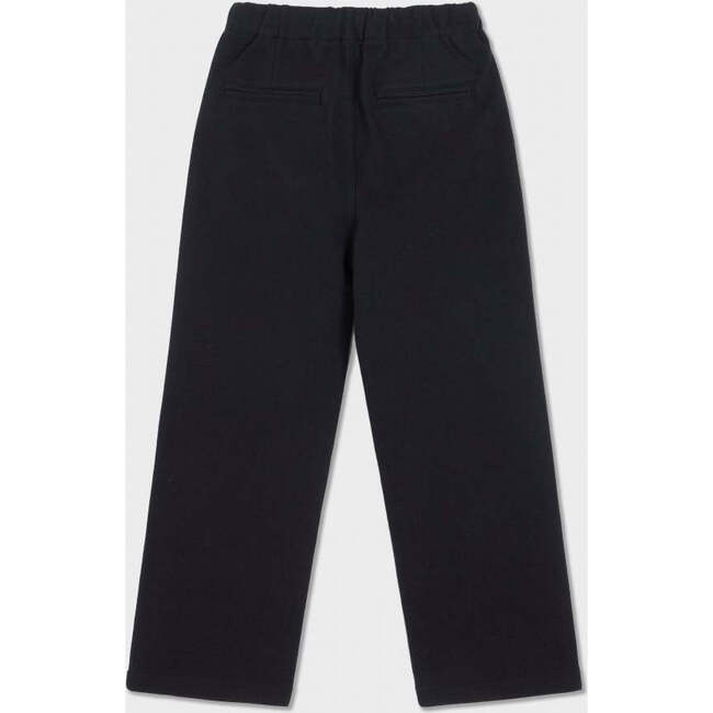 Organic Cotton Recycled Polyester Pleated Pant, Black - Pants - 2