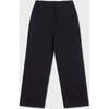 Organic Cotton Recycled Polyester Pleated Pant, Black - Pants - 2