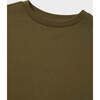 Relaxed Organic Cotton Trumpet Sleeve T-Shirt, Military Olive - T-Shirts - 6