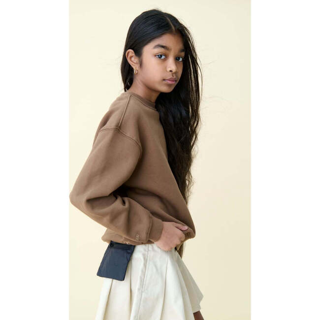 Organic Cotton Pleated Skirt, Stone - Skirts - 2