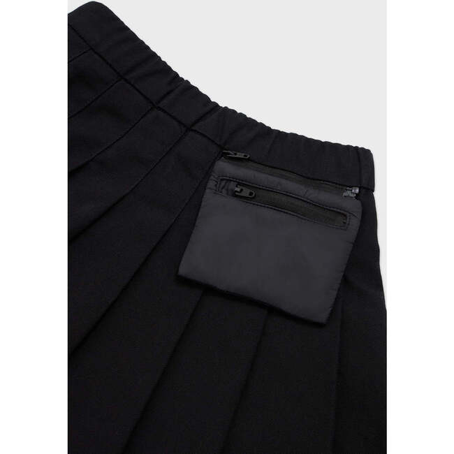 Organic Cotton Pleated Skirt, Black - Skirts - 3