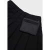 Organic Cotton Pleated Skirt, Black - Skirts - 3