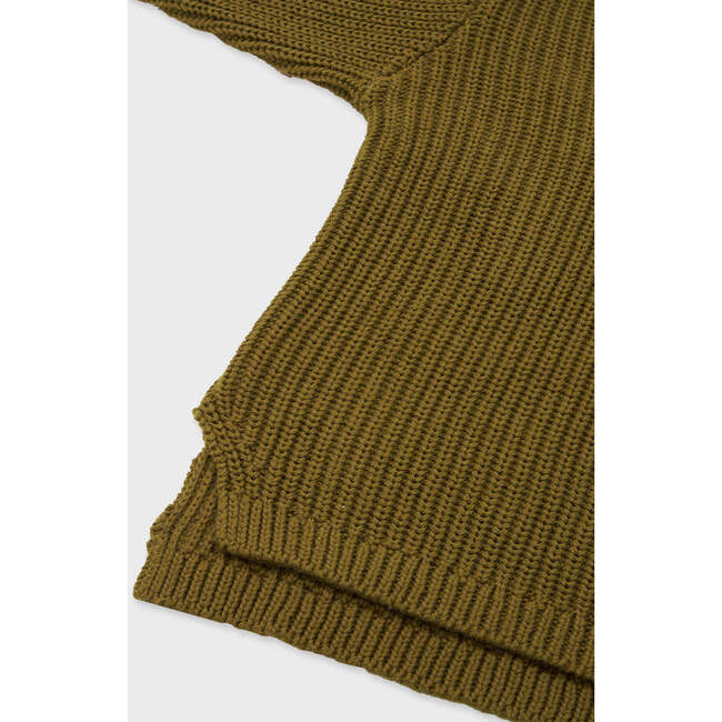 Organic Cotton Knit Sweater, Navy - Sweaters - 2