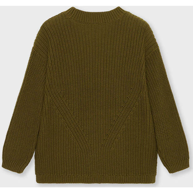 Organic Cotton Knit Sweater, Military Olive