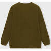 Organic Cotton Knit Sweater, Military Olive - Sweaters - 1 - thumbnail