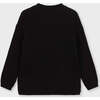 Organic Cotton Knit Sweater, Black - Sweaters - 2