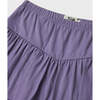 Organic Cotton Jersey Skort, Purple - Skirts - 4