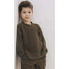 Organic Cotton Knit Sweater, Military Olive - Sweaters - 2