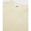 Organic Cotton Knit Sweater, Stone - Sweaters - 2